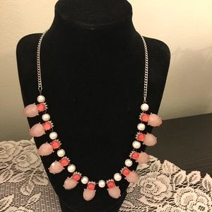 Pearl & pink stone necklace